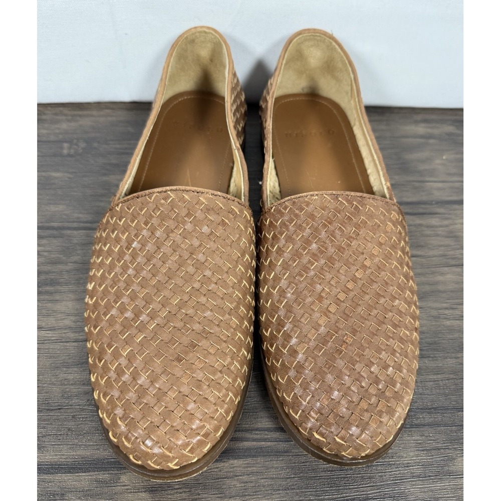Nisolo Alejandro Shoes Mens Size 10 Brown Woven Leather Loafers Slip On Casual - Picture 2 of 8